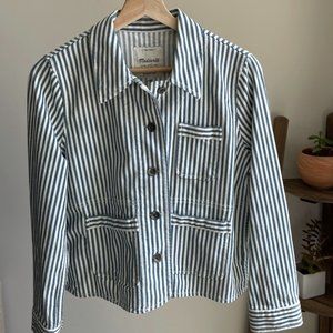 Madewell Striped Denim Jacket